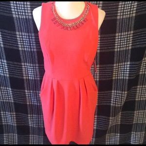 Never been worn pocket dress in Coral